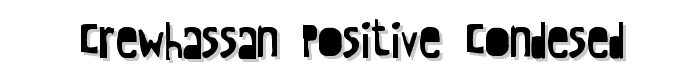 CrewHassan Positive Condesed font